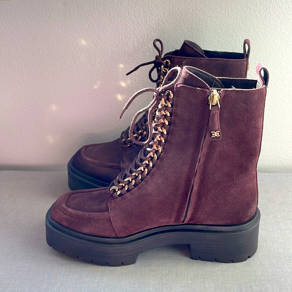 NEW! Sam Edelman Lovrin Women’s Leather Combat Boots Size 7 - Picture 3 of 12